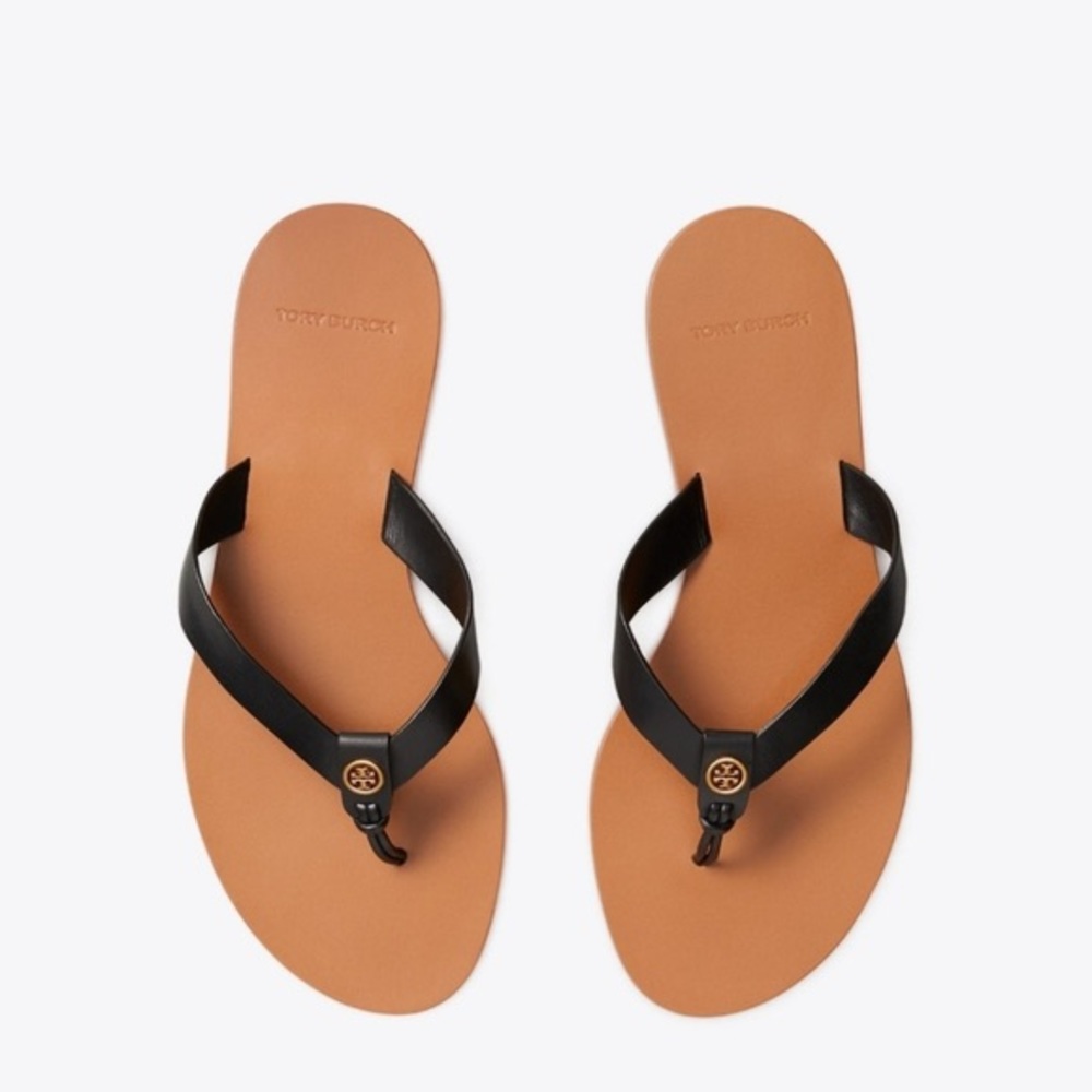 Tory Burch Manon Leather Perfect Black Sandals, 9